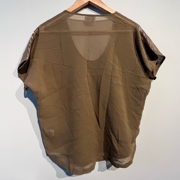 T Los Angeles silk top with sequins - Picture 4 of 8